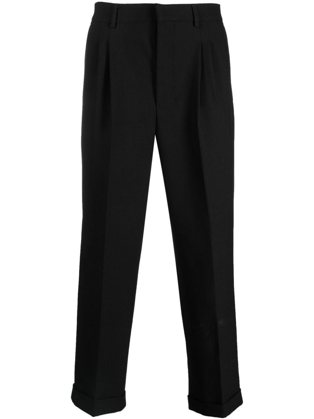 TAILORED CROPPED TROUSER - BLACK – Scanlan Theodore US